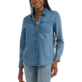 Lee Women's Legendary Long Sleeve All Purpose Button Down Shirt