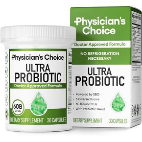 Ultra Probiotic - 60B SBO Probiotic - 6 Strains - Soil Based - Advanced Probiotic Users - Probiotics for Women & Men - Digestive Health - Supports Occasional Constipation, Gas & Bloating