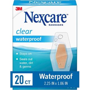 Nexcare Waterproof Clear Bandages, Covers And Protects, 360 Degree Seal Around The Pad Offers Protection Against Water, Dirt, And Germs, 0.88 x 1.1 in, 50 Count(Pack of 3)