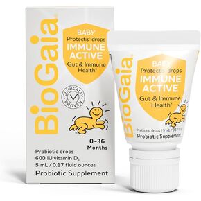 BioGaia Immune Active Probiotic + Vitamin D Drops for Infants & Toddlers | Promotes Healthy Immune & Digestive Systems | Baby Probiotic Drops & Toddler Probiotic | 50 Day Supply