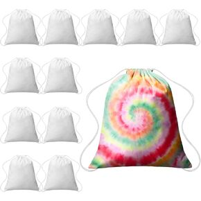 Tie Dye Cotton Drawstring Bags Drawstring Tote Backpack Items to Tie Dye DIY Birthday Party Favor Bags
