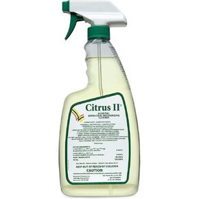 Citrus II Hospital Germicidal Deodorizing Cleaner with Trigger Spray, 22 Fluid Ounce - Pack of 2