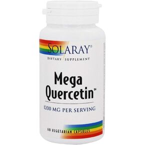 SOLARAY Mega Quercetin Healthy Cells, Heart, Circulatory & Respiratory System Support Bioflavonoids & AMPK Activator Non-GMO, Vegan 60 VegCaps