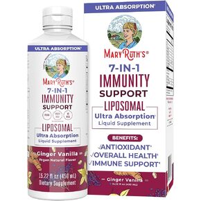 MaryRuth's Elderberry Vitamin C & Zinc for Adults & Kids | 7 in 1 Immune Support & Defense Liquid | Vegan | Gluten Free | Non-GMO | 30 Servings