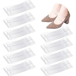 Vin beauty Transparent Invisible High Heel Shoe Straps Women Elastic Shoe Laces Anti Loose Shoelace Belt Ankle Straps for Heels TPU Shoes Band Fixed Tie Belt for Holding Loose High Heel 10 Pairs
