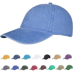 Vintage Washed Cotton Plain Baseball Caps Adjustable Unstructured Soft Blank Casual Dad Ball Hats for Men Women
