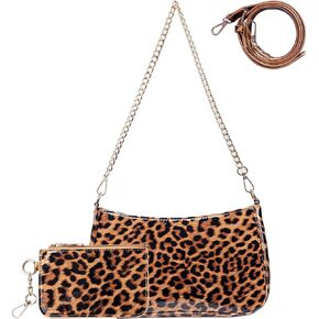 Sunwel Fashion Women's Cow Print Underarm Bag Small Shoulder Bag Crossbody Cluth Purse for Women with Double Straps