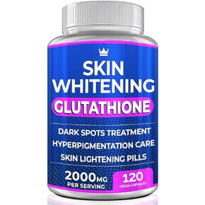 Glutathione Whitening Pills - 180 Capsules 2000mg Glutathione - Effective Skin Lightening Supplement - Dark Spots, Melasma & Acne Scar Remover, Hyperpigmentation Treatment - Anti-Aging Antioxidant