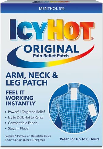 Icy Hot Pro No-Mess Pain Relief Patches with Menthol & Camphor & Advanced Hydrogel Technology, 5 Ct. in Kuwait