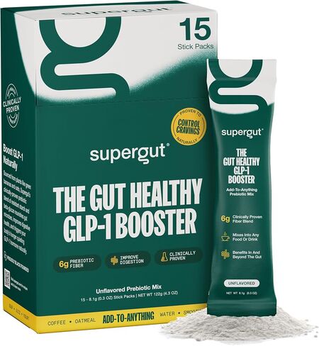 Supergut Daily Prebiotic | High Fiber Supplement Mix | Gut Health | Low fodmap | Soy Free | Keto Friendly | 8g Fiber | 0g Sugar | Unflavored Plant Based Supplement Powder (28 Servings, 1 Bag) in Saudi Arabia