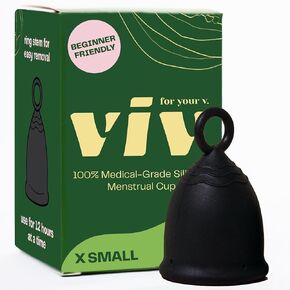 Viv For Your V Menstrual Cup & Cup Wash Starter Kit - Small - Safe, Comfortable, Easy to Use Alternative to Tampons and Pads - Soft, Flexible, Reusable Medical-Grade Silicone Period Cup