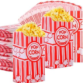 500 Pieces Paper Popcorn Bags 1 oz Small Pop Corner Bags Individual Servings for Popcorn Machine Party Disposable Pop Corn Storage Bag Bulk