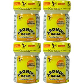 Aboniki Balm (4 Jars) – Powerful and Fast-Acting Pain Relief for Muscles, Joints, and Whole Body. Get Quick Relief with Aboniki Balm - Soothes Aches and Pains. Experience Deep Heat and Comfort