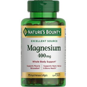 Nature's Bounty Magnesium 400 mg, 75 Softgels