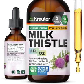 MAUWE HERBS Milk Thistle Liquid Extract - Organic Silymarin Milk Thistle Tincture - Milk Thistle Liver Detox Drops - Liver Support Supplement - 4 fl. Oz.