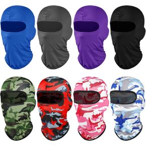8 Pieces Sun Protection Balaclava Windproof Balaclava UV Protection Full Face Covering for Outdoor Sports