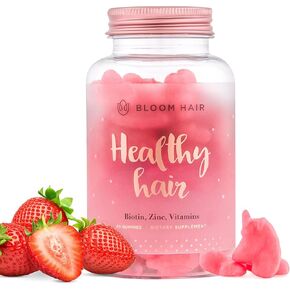 Bloom Hair Gummies for Faster Hair Growth & Biotin Vitamins for Rapid Hair Growth for Women Gummies Hair Vitamins Supplements for Increased Hair Thickness (1 Month Supply) Vegan Hair Growth Vitamins