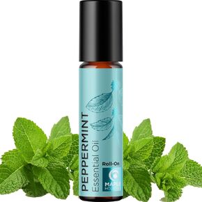 Peppermint Essential Oil Roll On - Peppermint Oil Stick Travel Essentials with Aromatherapy Oil for Headaches - Pre Diluted Natural Peppermint Oil Roll On for Energy Focus and Concentration 3-Pack