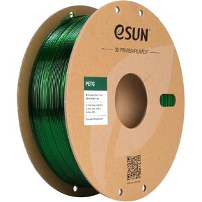 eSUN PETG Filament 1.75mm, 3D Printer Filament PETG, Dimensional Accuracy +/- 0.05mm, 1KG Spool (2.2 LBS) 3D Printing Filament for 3D Printers, Green
