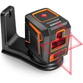 Laser Level GOCHIFIX Self Leveling Cross Line Laser 100ft Green Cross Laser Level with Manual Mode IP54 Waterproof for Picture Hanging and Construction Included Magnetic Bracket &Battery &Carrying Bag