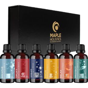 Aromatherapy Essential Oil Blends for Diffuser - Extra Large 100% Pure Diffuser Essential Oil Set with Aromatherapy Oils for Diffusers DIYs and More - Premium Essential Oil Starter Kit - 6 Pack
