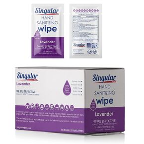 HAND SANITIZING WIPES - Individually Packed Premium Hand Sanitizing Wipes for Travel, Home, Office, School, etc. with Fragrance and Moisturizer - Manufactured in USA (Fresh Citrus 24ct Bag)