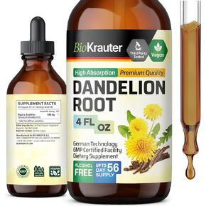 مستخلص سائل جذر الهندباء - صبغة الهندباء العضوية - مكمل قطرات جذر الهندباء النباتي للتطهير ووظيفة الجهاز الهضمي والمناعة - 2 أونصة سائلة. أوز in Kuwait