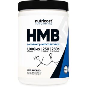 Nutricost HMB Powder (Beta-Hydroxy Beta-Methylbutyrate) 250 Grams - Gluten Free & Non-GMO
