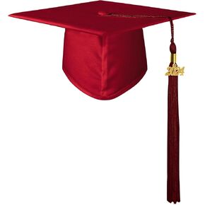 GraduatePro Matte Graduation Cap with 2023 Tassel for Adults High School and Bachelor Master 12 Colors