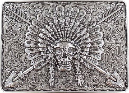 ARIAT Men's Rectangle Chief Skull Buckle in Saudi Arabia
