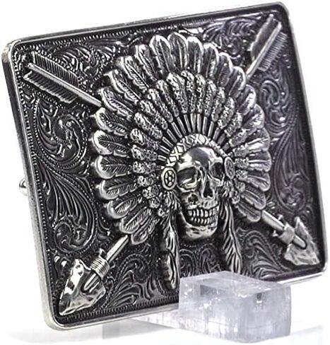 ARIAT Men's Rectangle Chief Skull Buckle in Saudi Arabia
