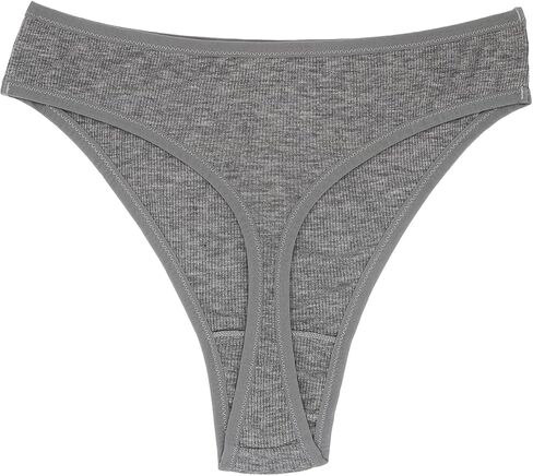 Amwounu High Waisted Cotton Thongs Underwear For Women Breathable Sport Athletics Panties High Rise Plus Size Multipack in Saudi Arabia