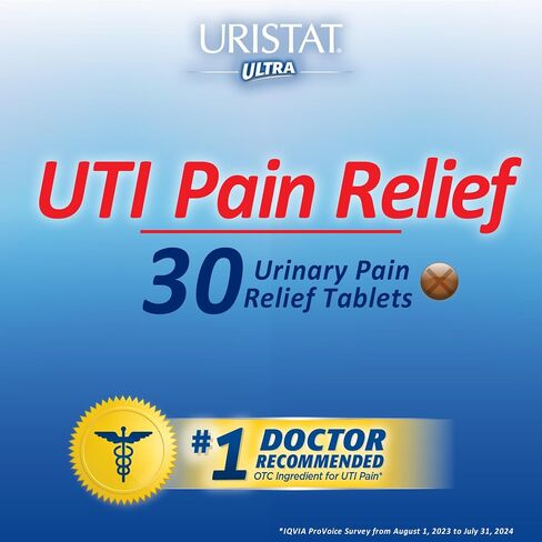 Uristat Ultra UTI Pain Relief Tablets, Fast Urinary Tract Infection Relief of Urinary Pain, Burning, Urgency, Maximum Strength, Cranberry Flavored Coating, 30 Tablets in Saudi Arabia