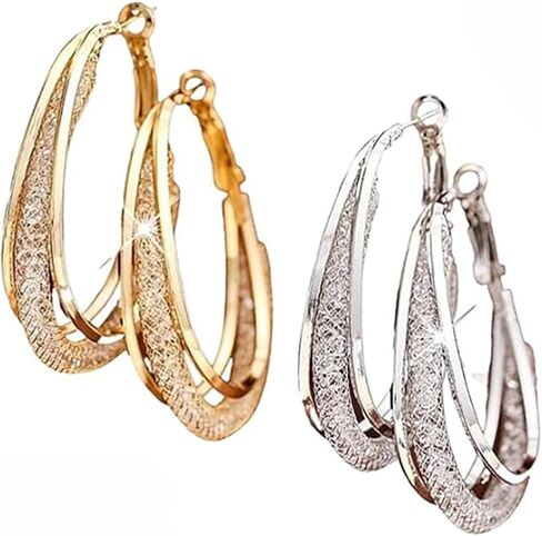 2 Pairs Lymphatic Drainage Slimming Hoop Earrings, Flysmus Halolux Lymphvity Magnetotherapy Germanium Earrings, Lymphatic Activity Hoop Acupuncture Therapy Earrings Fashion Jewelry Gift For Women Girls in Kuwait