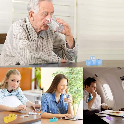 Weekly Pill Boxes and Organizer Travel Pill Case 7 Day 3 Times A Day Large Compartments Medication Reminder Daily Pill Container for Fish Oil Vitamins Capsules and Supplements, Gray in Kuwait