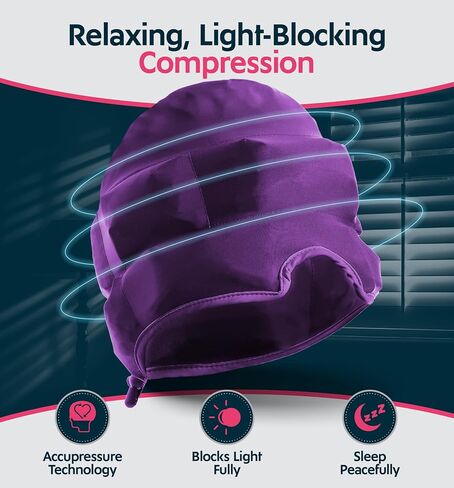 Magic Gel Migraine Ice Head Wrap | Real Migraine & Headache Relief | The Original Headache Cap | Cold, Comfortable, Dark & Cool; Endorsed by Physicians, Loved by Thousands (Purple) in Saudi Arabia