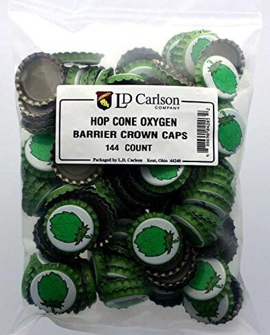 144 Oxygen Absorbing Beer Bottle Caps, 26mm US Standard size Pry off Silver Crown Caps for Homebrew, PVC Free Caps for Beer Bottles in Kuwait