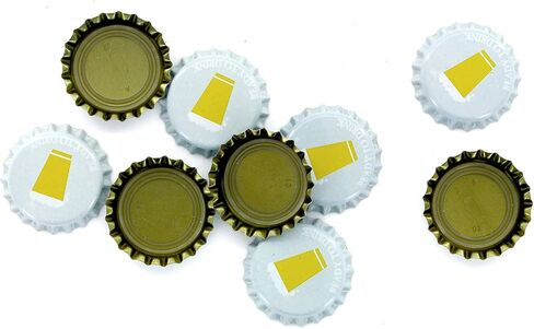 144 Oxygen Absorbing Beer Bottle Caps, 26mm US Standard size Pry off Silver Crown Caps for Homebrew, PVC Free Caps for Beer Bottles in Kuwait