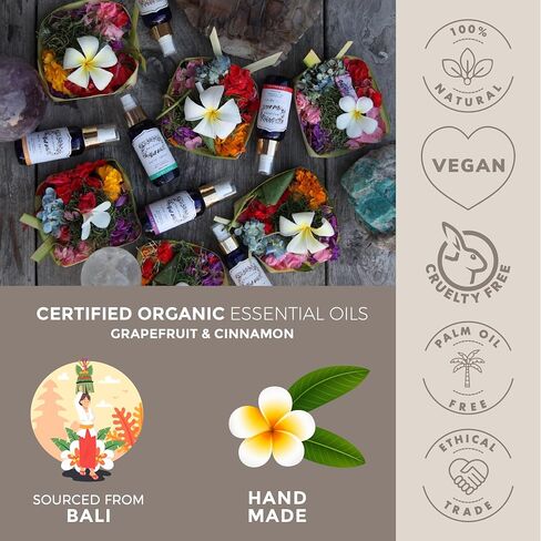 Protection Crystal Aura Spray - Lavender and Lemongrass Essential Oil Blend, Black Tourmaline, Smoky Quartz and Citrine - 3.4 fl.oz in Kuwait