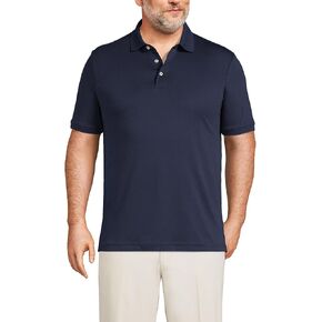 Lands' End Mens Short Sleeve Supima Polo Radiant Navy Regular X-Large