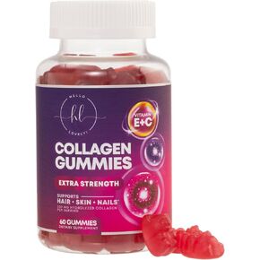 Collagen Gummies - Collagen Peptides Gummies with Biotin Supplement - Healthy Hair, Skin & Nails Support, Gummy Vitamins Hydrolyzed Collagen Vitamin for Women & Men Supplements, Non-GMO - 60 Count