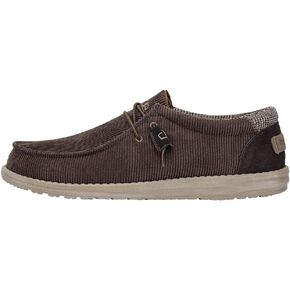 Hey Dude Men's Wally Corduroy Multiple Colors & Sizes | Men’s Shoes | Men's Lace Up Loafers | Comfortable & Light-Weight