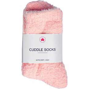 Cloud Socks for Women & Men - Light Pink Socks - Unisex Fit Microfiber Sleep Socks for Men & Women - Ultra Plush, Luxurious, & Cozy Socks - Machine Washable Super Comfy Socks