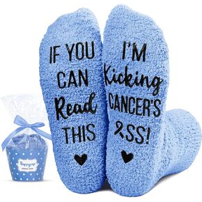 HAPPYPOP Breast Cancer Awareness Socks For Women Breast Cancer Socks Inspirational Socks, Inspirational Gifts Breast Cancer Gifts Chemo Gifts Breast Cancer Awareness Gifts