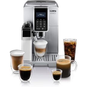 De'Longhi ECAM37095TI Dinamica Plus with LatteCrema System, Fully Automatic Coffee Machine, Colored Touch Display,Titanium