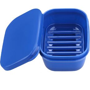 PUTING 1 Pack Shampoo Bar Holder, Portable Travel Soap Case Plastic Soap Container with Lid and Box for Shampoo Bar Soap（Yellow）
