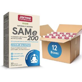 Jarrow Formulas Same 200 mg Highest Concentration of Active S,S Form, Supports Joint Health, Liver Function, Brain Metabolism, Mood & Antioxidant Defense, 20 Servings, White, 20 Count