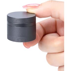 Daily Metal Pill Box Pill Case - Single Waterproof Travel Pill Container Round Aluminum Alloy Storage Medicine Organizer Multitool EDC Every Day for Vitamin, Fish Oil Gray Medium Size