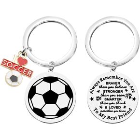 FUSTMW Soccer Keychain Sports Ball Inspirational Gifts Soccer Player Gifts for Soccer Lover