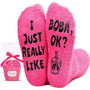 HAPPYPOP Drinking Gifts for Women Girls - Margarita Tea Champagne Wine Boba Coffee Gifts for Her, Funny Saying Socks